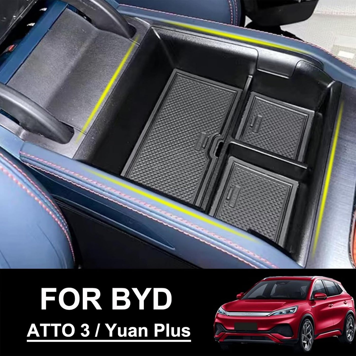 ya 4 8.24 baidi for BYD ATTO 3 2022 2023 2024 Car Armrest Storage Box Center Console Tray Pallet