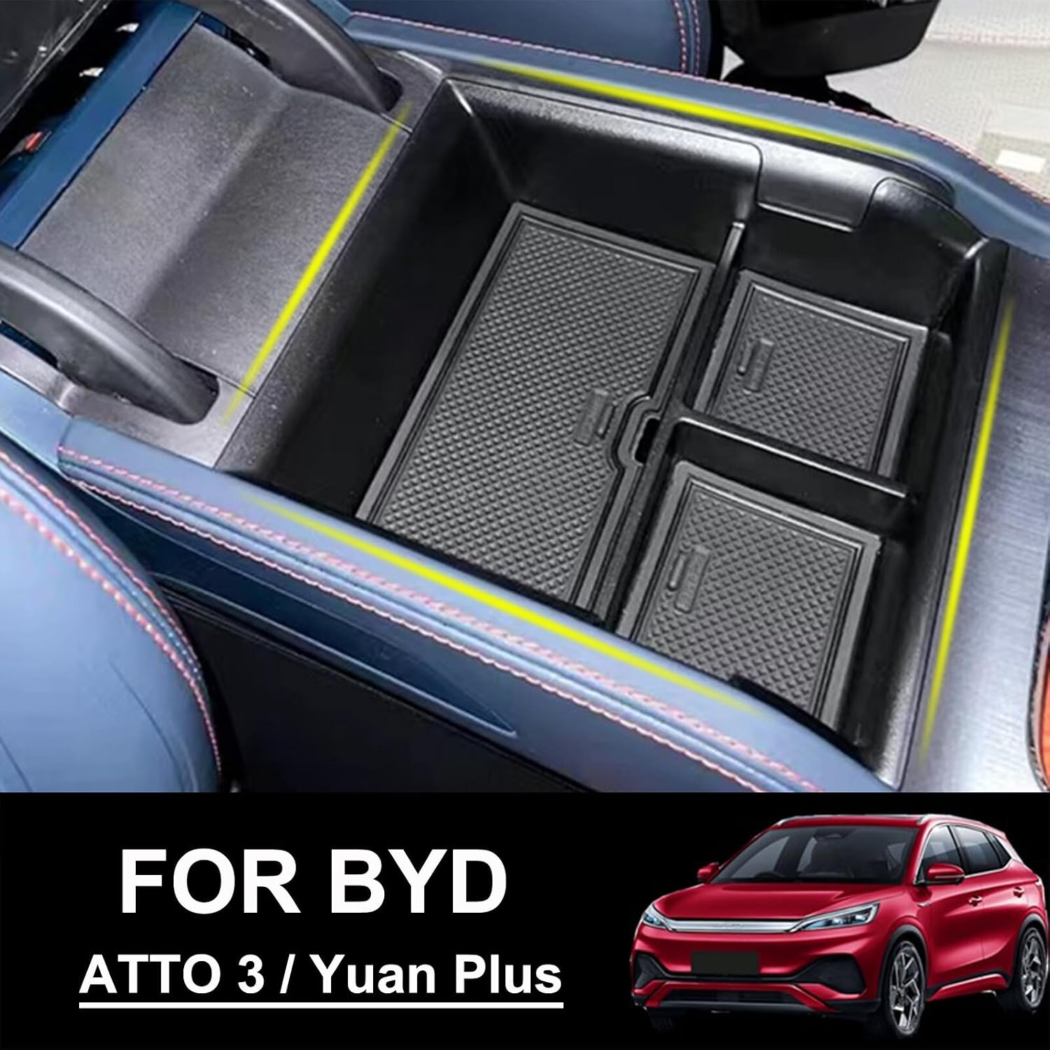 ya 4 8.24 baidi for BYD ATTO 3 2022 2023 2024 Car Armrest Storage Box Center Console Tray Pallet
