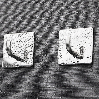 ya 26 10.21 baidi 4 Pcs Stainless Steel Hook Bathroom Hooks Kitchen Towel Strong Stick