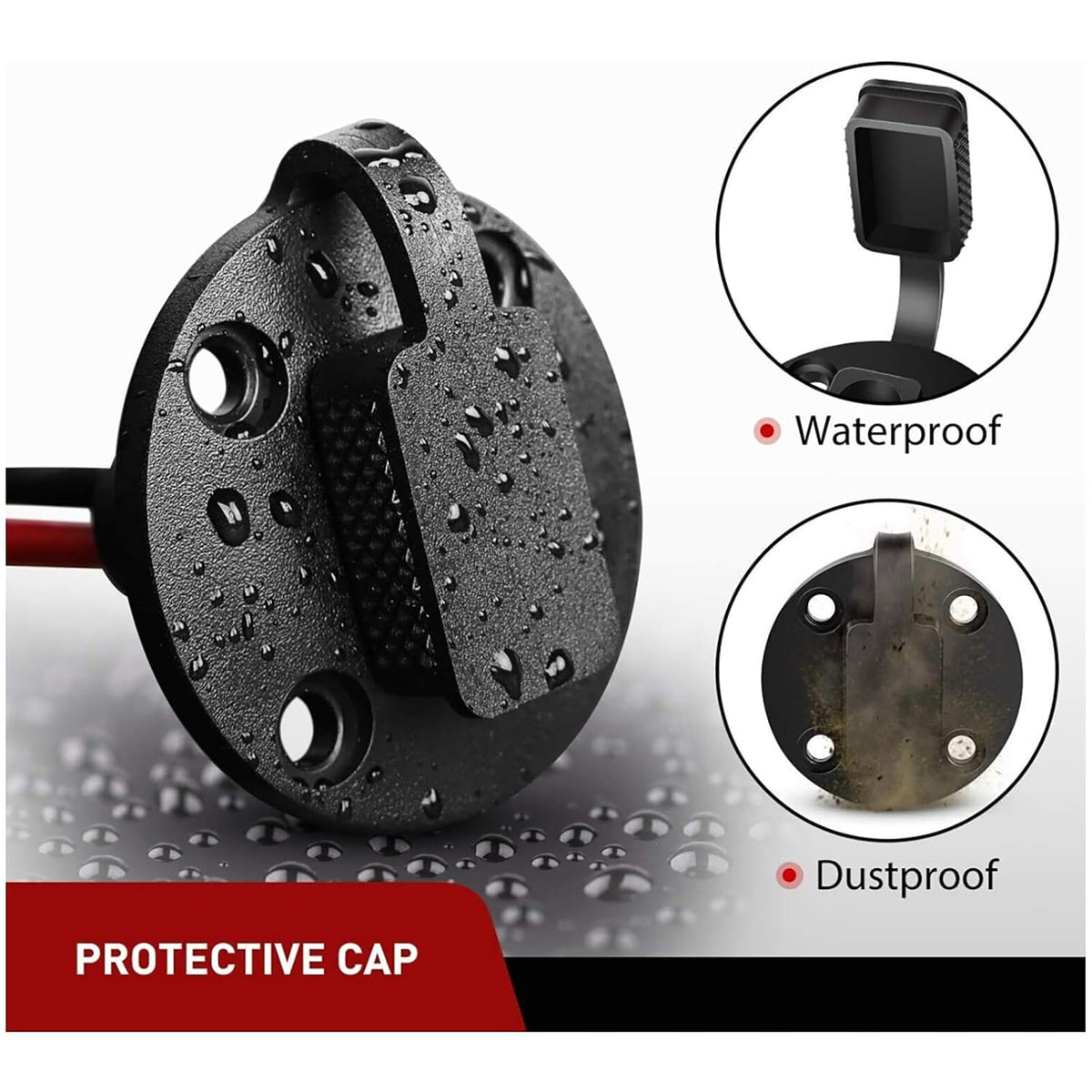 ya 16 10.20 baidi 2 Pack - SAE Power Socket Sidewall Port, Weatherproof SAE Quick Connect Solar