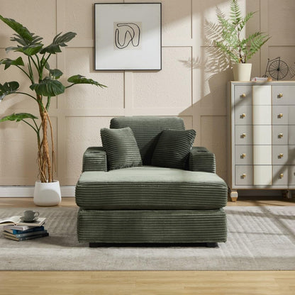 ya 28 10.13 baidi Corduroy Upholstered Chaise Sofa,Detachable Cushions for Living Room