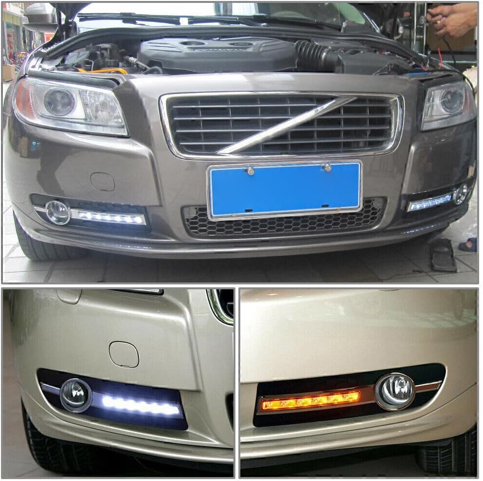 ya 4 8.8 LED Daytime Running Lights DRL Fit Volvo S80 S80L 2007-2013 2012 2011 2008 2009