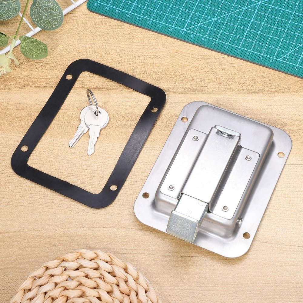 ya 4 8.14 Utility Bed Door Latches Flush Mount Lock Heavy Duty Tool Box Travel