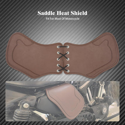 ya 7 8.24 baidi Brown Leather Heat Saddle Shield Deflector Cushion Fit for Harley Sportster Dyna