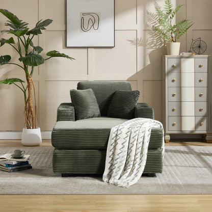 ya 28 10.13 baidi Corduroy Upholstered Chaise Sofa,Detachable Cushions for Living Room