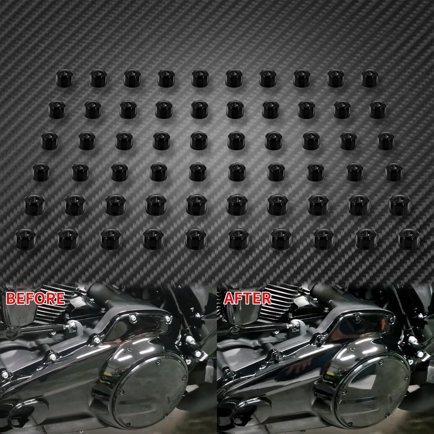 ya 2 8.15 Plastic Engine KAPS Bolt Covers Cap Fit for Harley M8 Touring Softail 2018-2023