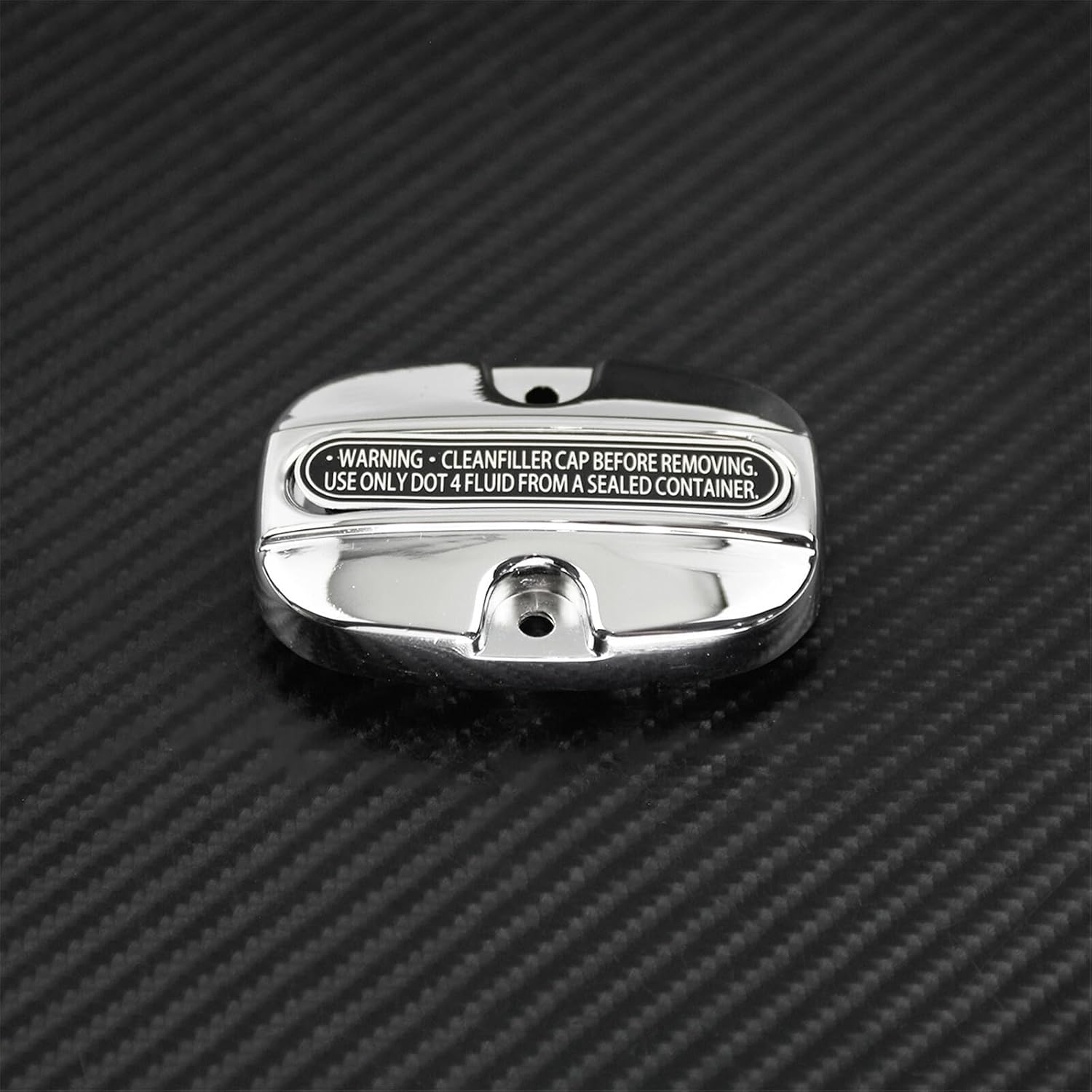 ya 6 8.24 baidi Chrome Rear Brake Master Cylinder Cover w/Gasket Fit For 2008-18 for Harley Touring