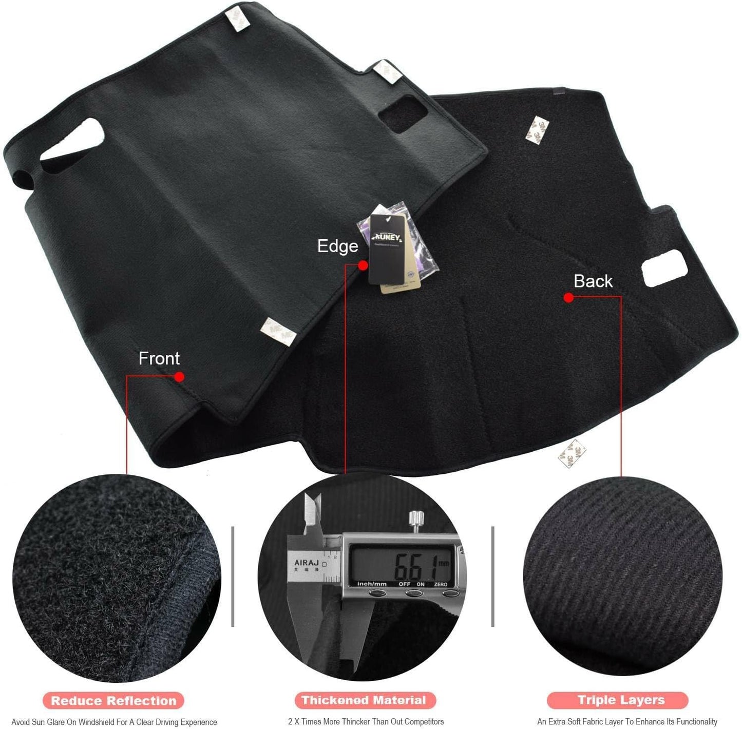 ya 7 8.24 baidi Dashboard Cover for Toyota for Corolla 2007-2012 Dash Mat Dashmat Center Console