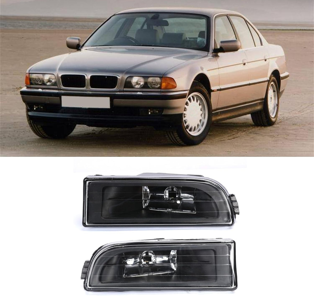 ya 10 9.16 zhengce Front Bumper Fog Light lamp For E38 7 740i 740iL 750i 750iL 1995-2000