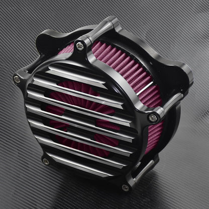 ya 5 8.10 Chrome Stripe Air Cleaner Red Air Filter Fit for Harley Softail 2018 Touring