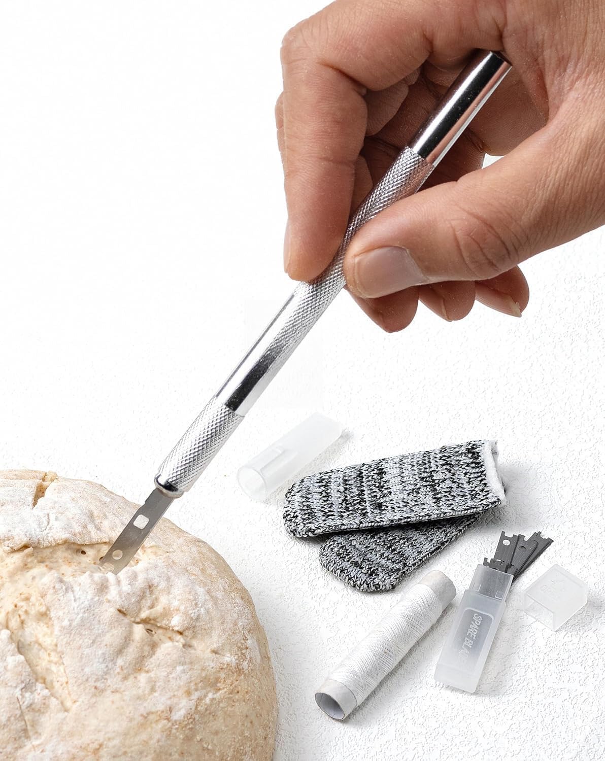 ya 14 9.20 baidi Sourdough Scoring Tool, 11 Blades, Covered, Sourdough Bread Scorer-1