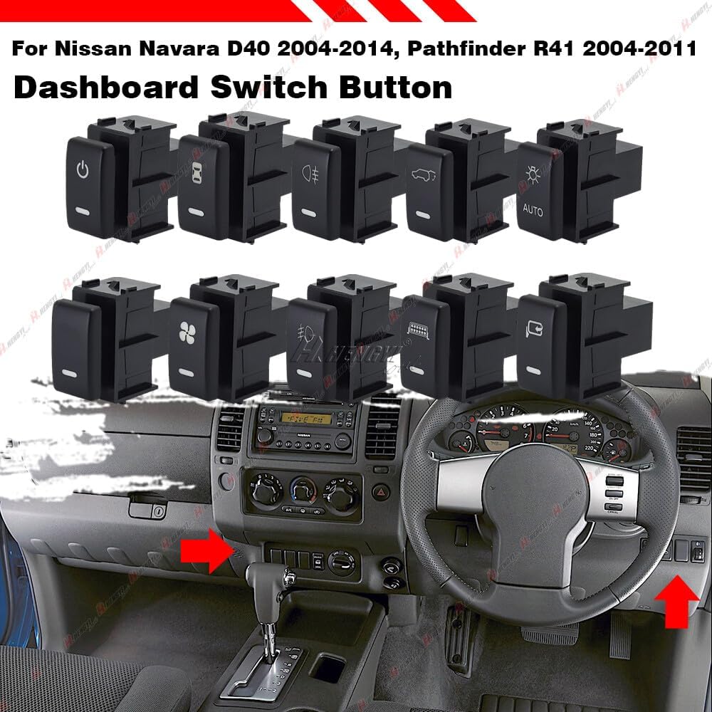 ya 13 9.15 baidi Amber Dashboard Control Switch Button For for Nissan Patrol Titan Pathfinder Navara