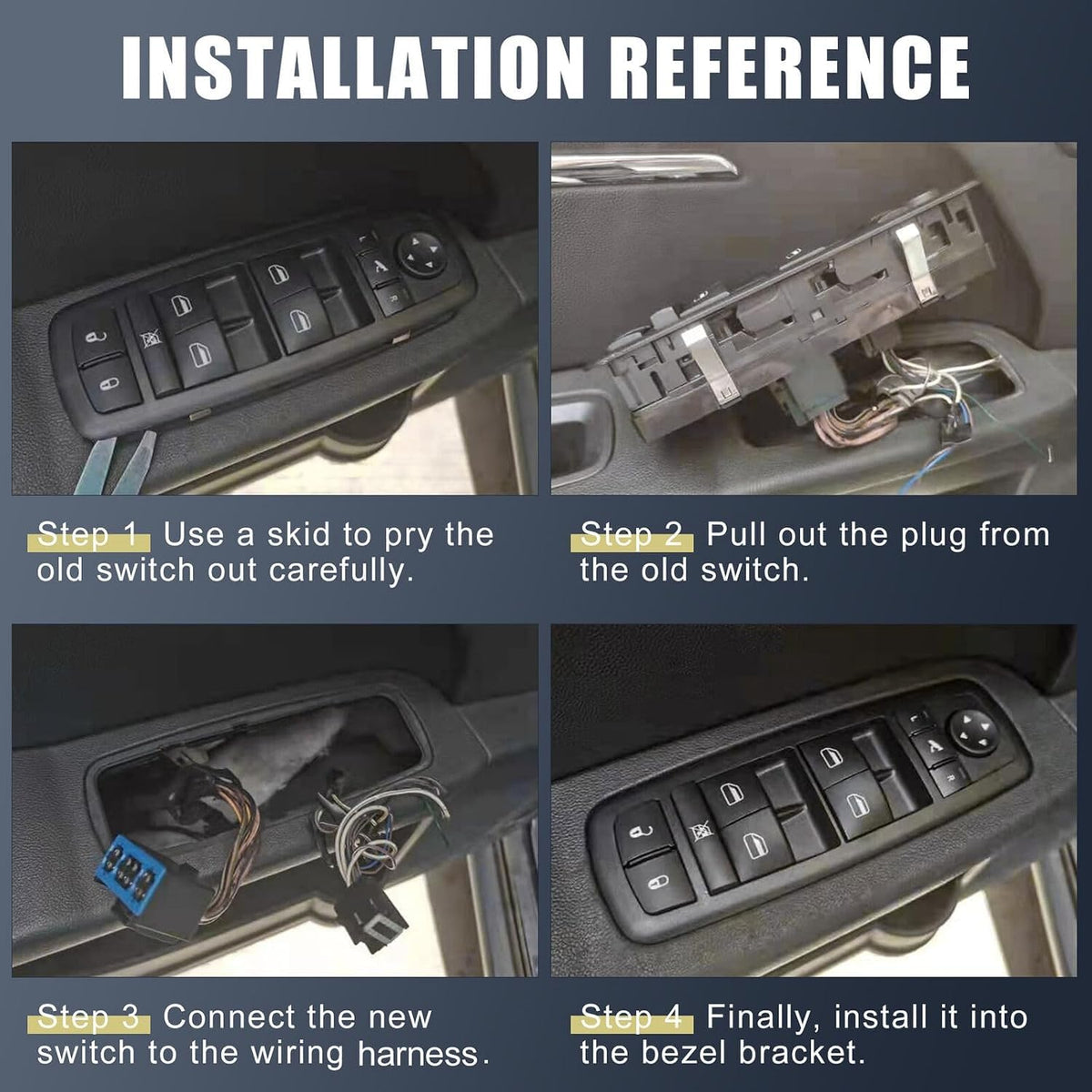 ya 13 9.15 zhengce 68271204AA Left Front Power Window Switch Kit for Dodge Dart 1 Item