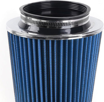 ya 13 9.15 baidi BL Universal Clamp On Cone High Flow Air Intake Filter 9 Tall 3 3.5 4 Inlet