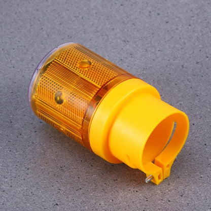 ya 13 9.15 baidi 2 Pcs Solar Warning Light Flashing Construction Emergency Strobe Orange Led
