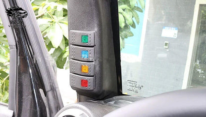 ya 8 8.24 baidi for Jeep for Wrangler JK 2007-2018 Black Left A-Pillar 4 Switch Panel Kit