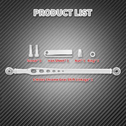 ya 5 8.10 Chrome 6 Holes Gear Shift Linkage Lever Fit for Harley Touring Dyna Softail CVO