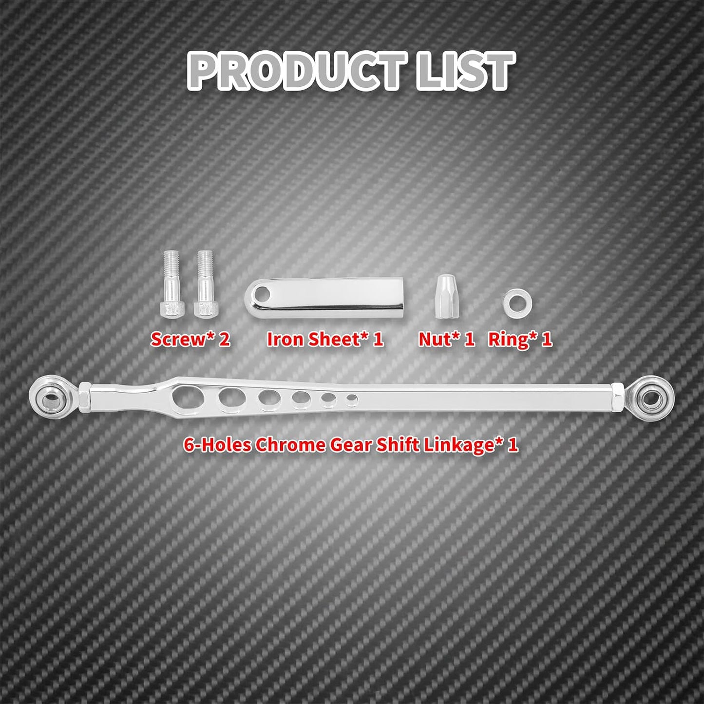 ya 8 8.24 baidi Chrome 6 Holes Gear Shift Linkage Lever Fit for Harley Touring Dyna Softail CVO