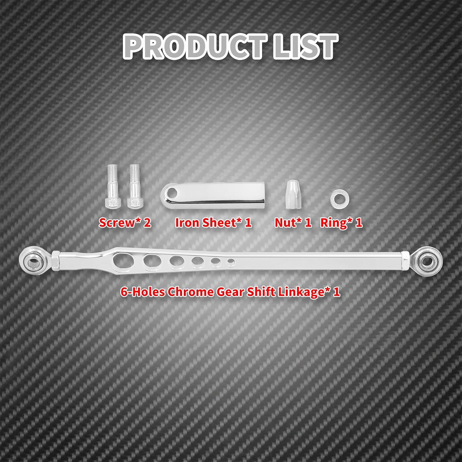 ya 8 8.24 baidi Chrome 6 Holes Gear Shift Linkage Lever Fit for Harley Touring Dyna Softail CVO