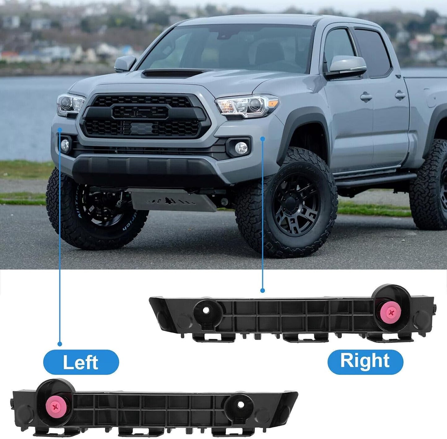 ya 5 8.10 2PCS Front Left Right Bumper Fender Bracket Holder for 2016-2023 for Toyota Tacoma