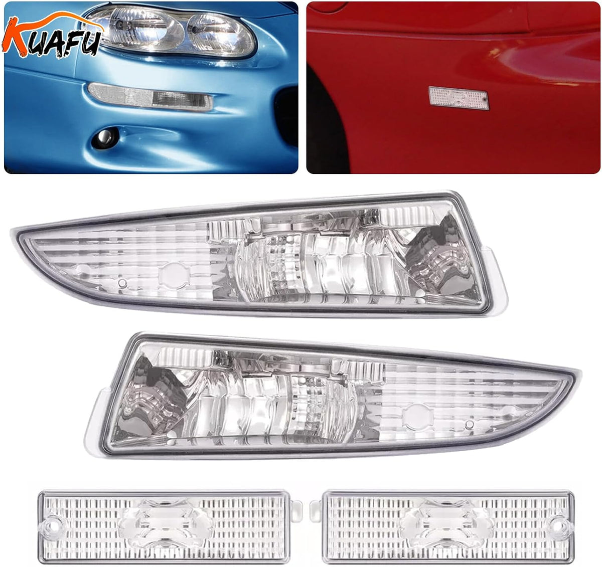 ya 11 9.14 baidiFront & Rear Side Marker Lights Parking Bumper Signal for Chevy Camaro 1993-2002
