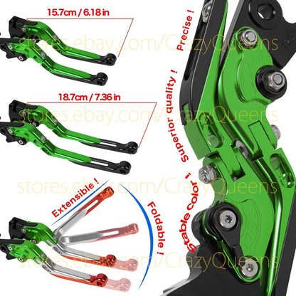 ya 11 9.14 baidifor Kawasaki ZX10R 2006-2015 2014 2013 2012 2011 Fold Extend Clutch Brake Levers