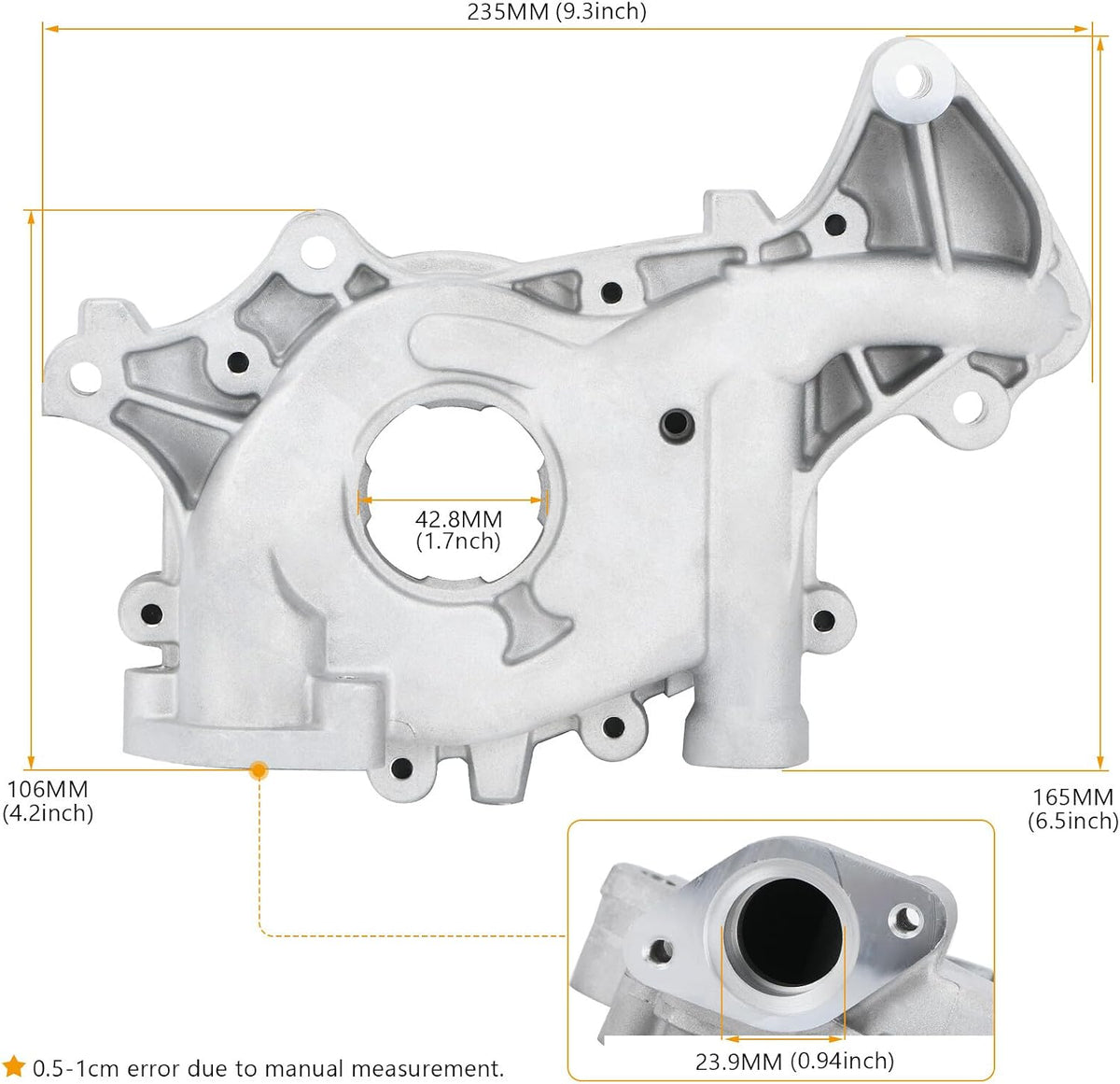 ya 10 9.16 baidi for Ford 3.5L 3.7L 2007-2020 Aluminum High Volume Engine Oil Pump M390HV