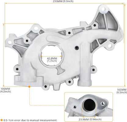 ya 10 9.16 baidi for Ford 3.5L 3.7L 2007-2020 Aluminum High Volume Engine Oil Pump M390HV