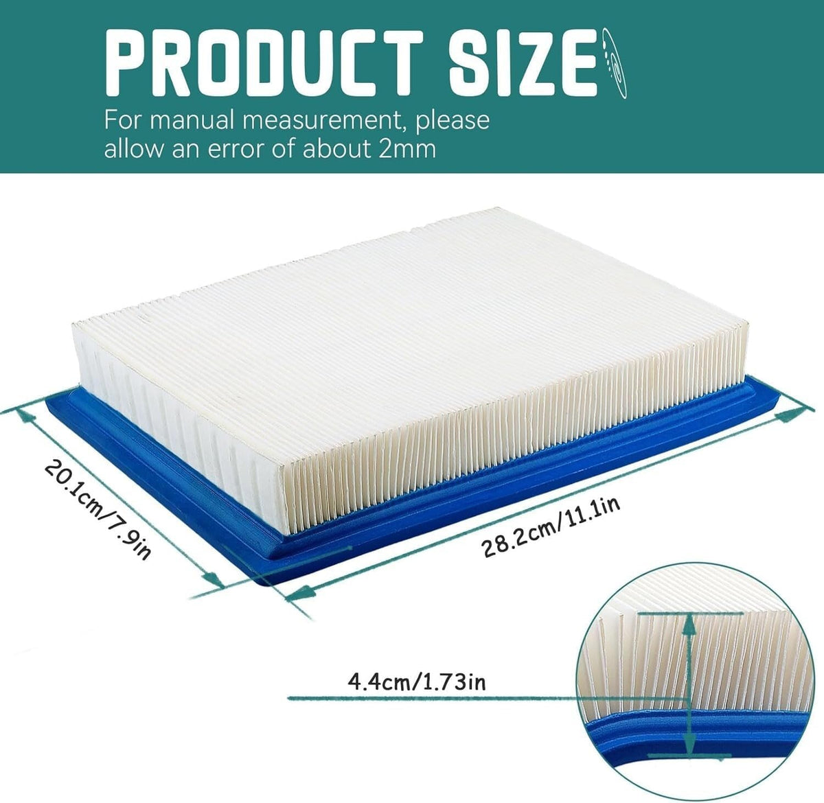 ya 23 10.7 baidi Air Filter for Polaris Ranger 570 900 1000 Crew, Ranger Crew XP 1000# 7081706