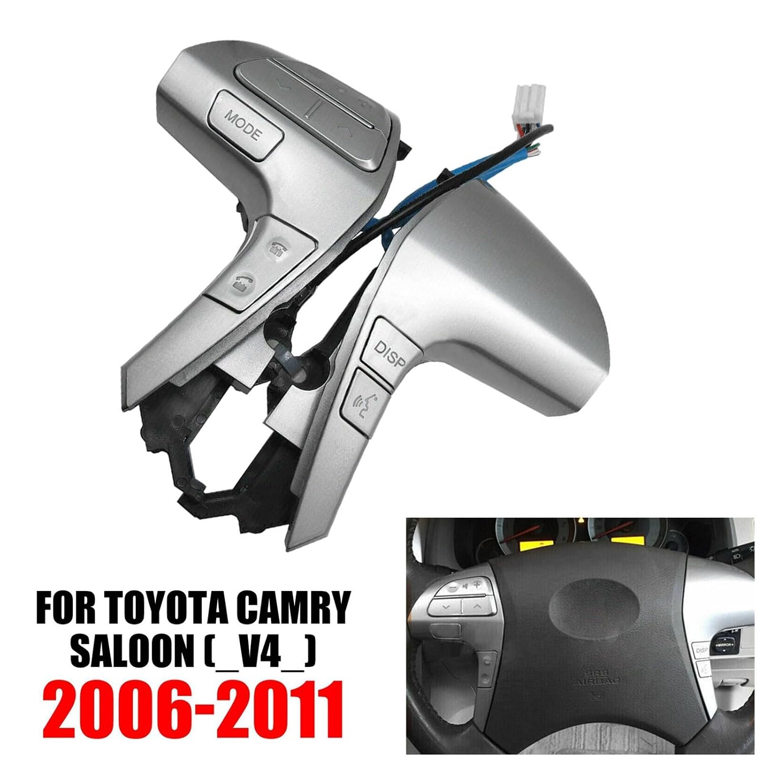 ya 4 8.8 Suitable for Toyota for Camry Sedan (_V4_) 06-11 Steering Wheel for Audi o Control Switch New 