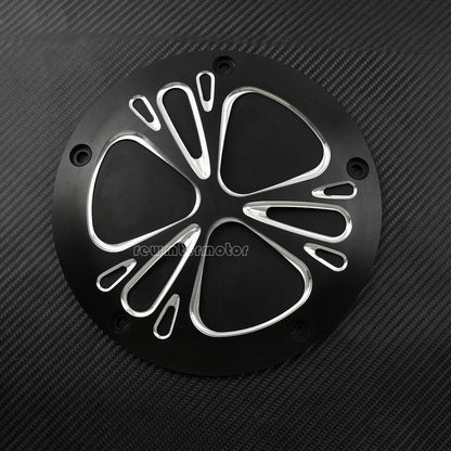 ya 2 8.15 Black Cut Derby Cover Timing Cover Fit for Dyna Softail 1999-2017 Touring 99-15
