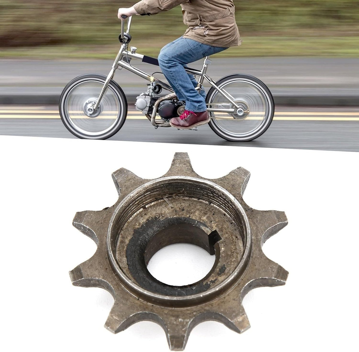 ya 4 8.8.2 Front Sprocket Cog 10T Teeth Iron Alloy For 48 80 2 Stroke Motorized