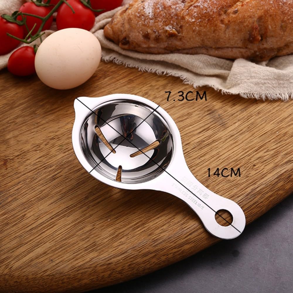 ya 14 9.20 baidi 2 Pcs Egg White Separator Yolk Seperator Splitter Extractor Stainless Steel-1