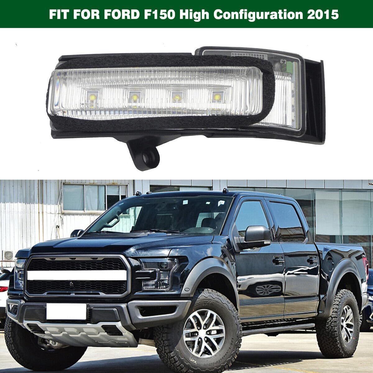 ya 11 9.14 baidiLeft door wing mirror light turn signal light fits for Ford F150 2015-2016-