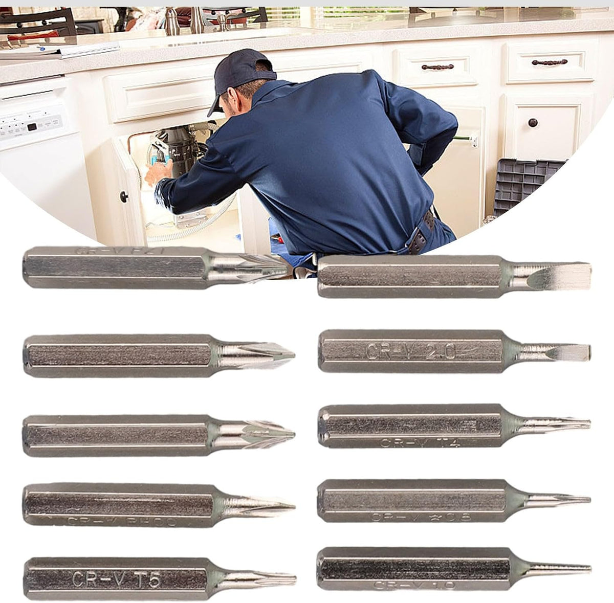 ya 26 10.21 baidi Screwdriver Bit Set Chrome Vanadium Steel Screwdriver Set Silver Small Practical