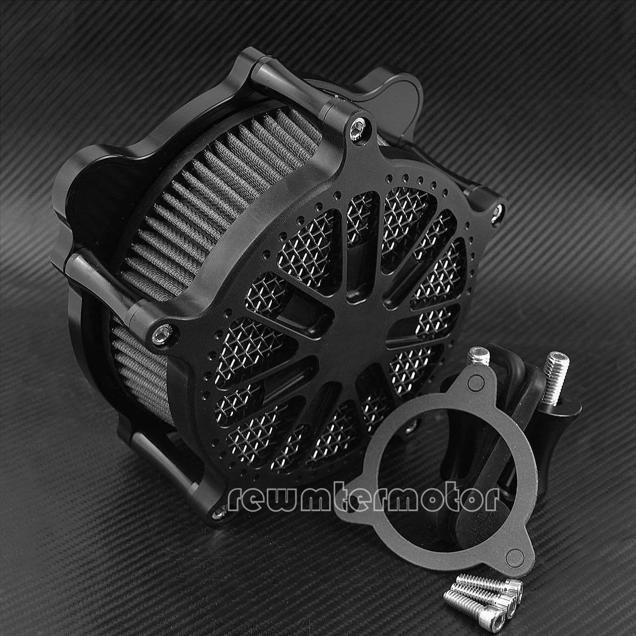 ya 5 8.10 Dots Ring Air Filter Gray Cleaner Intake Fit for Harley Touring 08-16 Softail 16
