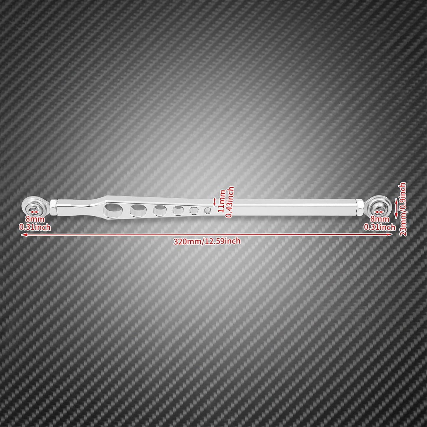 ya 5 8.10 Chrome 6 Holes Gear Shift Linkage Lever Fit for Harley Touring Dyna Softail CVO