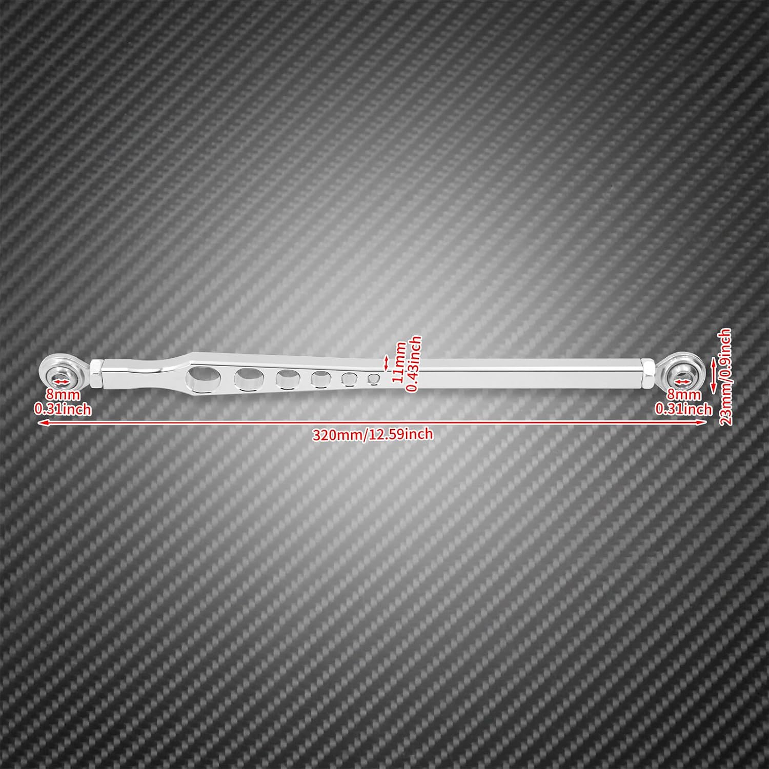 ya 8 8.24 baidi Chrome 6 Holes Gear Shift Linkage Lever Fit for Harley Touring Dyna Softail CVO