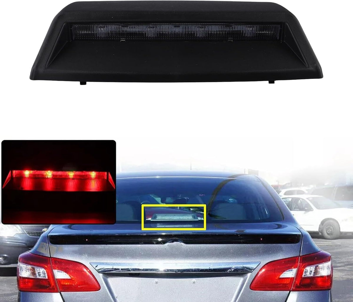 ya 13 9.15 baidi High Brake Stop Light Lamp for for Nissan For Sentra 2012 2018 Easy Installation