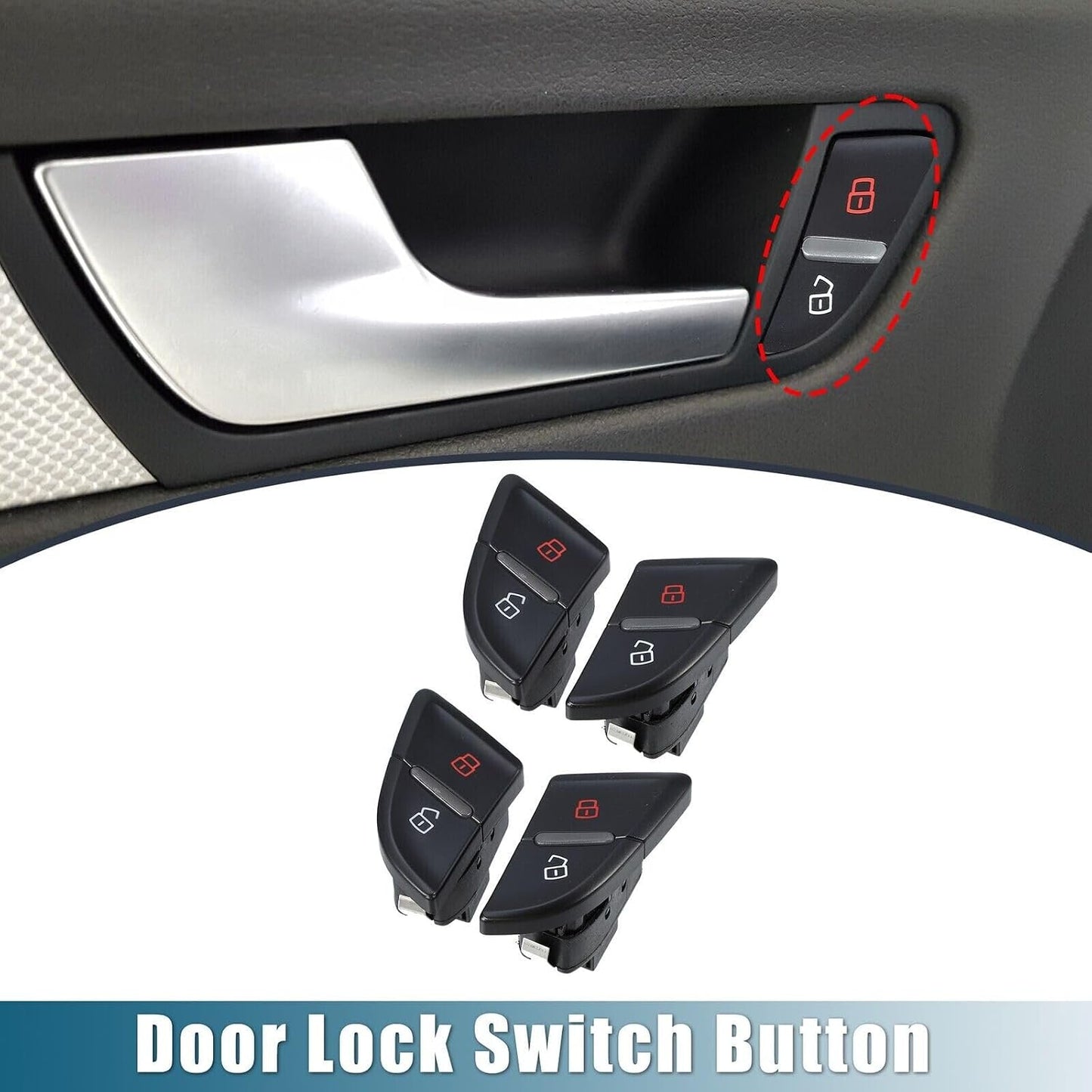 ya 5 8.24 baidi 8K1962107A 8K1962108A 2 Dual car Front and Rear Central Door Lock Switch Suitable for Audi 