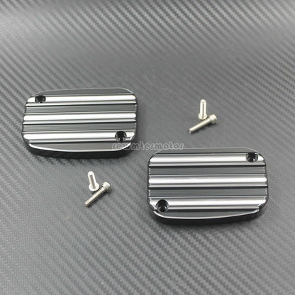 ya 6 8.24 baidi One Pair Brake Master Front Cylinder Cover Fit for Harley FLHT FLTR CVO VRSCD