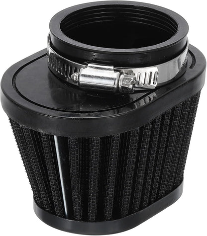 ya 5 8.10 51mm Air Filter Mushroom Head Oval Motorcycle Clamp on Air Engine Filter Black