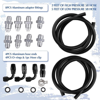 ya 14 9.20 zhengce 551082 Universal Power Steering Pump Hose Kit for LS Swap LS1 LS3-1