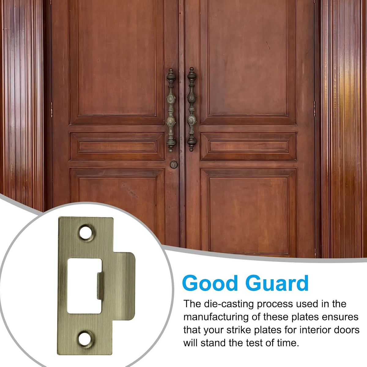 ya 26 10.21 baidi 2-3/4 Stainless T Strike Door Lock Strike Plate, Bronze 1 Pcs