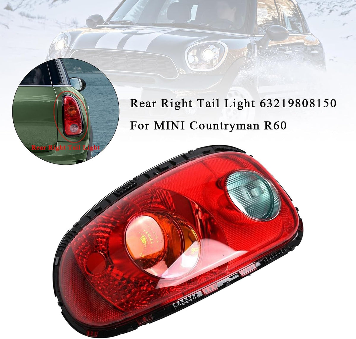 ya 10 9.16 zhengce Rear Right Tail Light 63219808150 for MINI Countryman R60#1