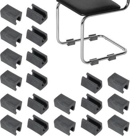 ya 26 10.21 baidi 20pcs U Chair Leg Caps, 12mm U Shaped Chair Leg Floor Protector Tangle, Black