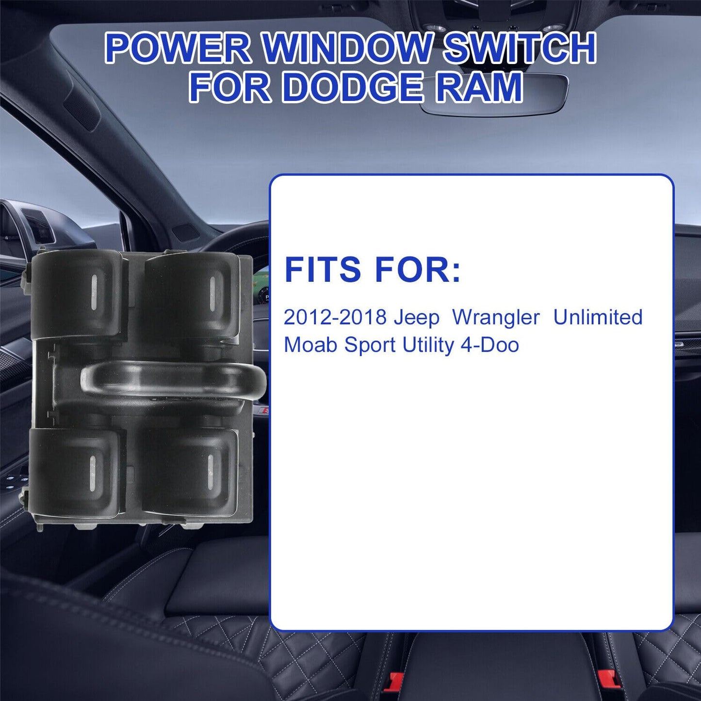 ya 8 8.24 baidi Center Power Window Switch for Jeep for Wrangler JK JL 2012-2018 4 Door 68156217AA