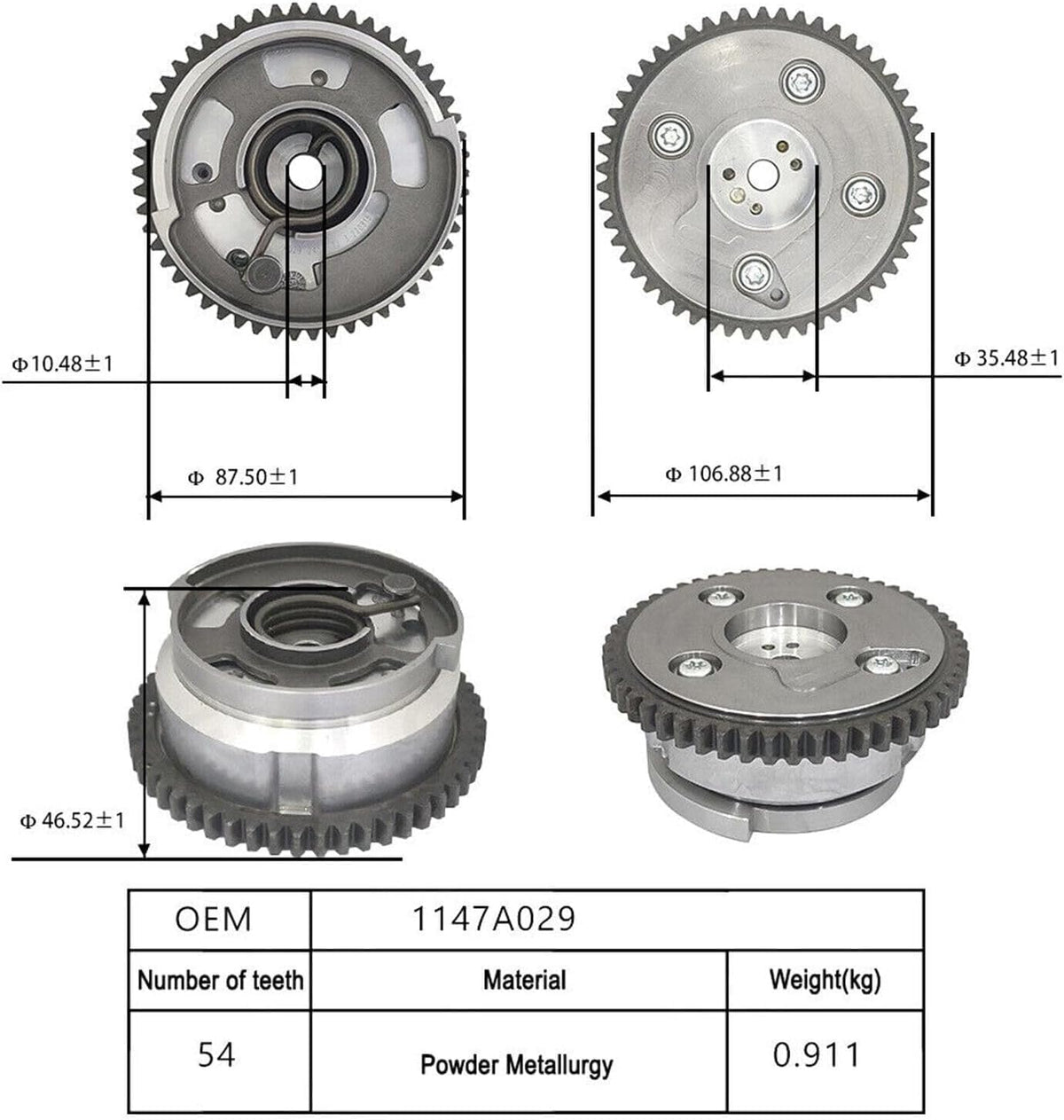 ya 28 10.13 zhengce Engine timing camshaft cam gear for Mitsubishi Outlander 2.4L 1147A029