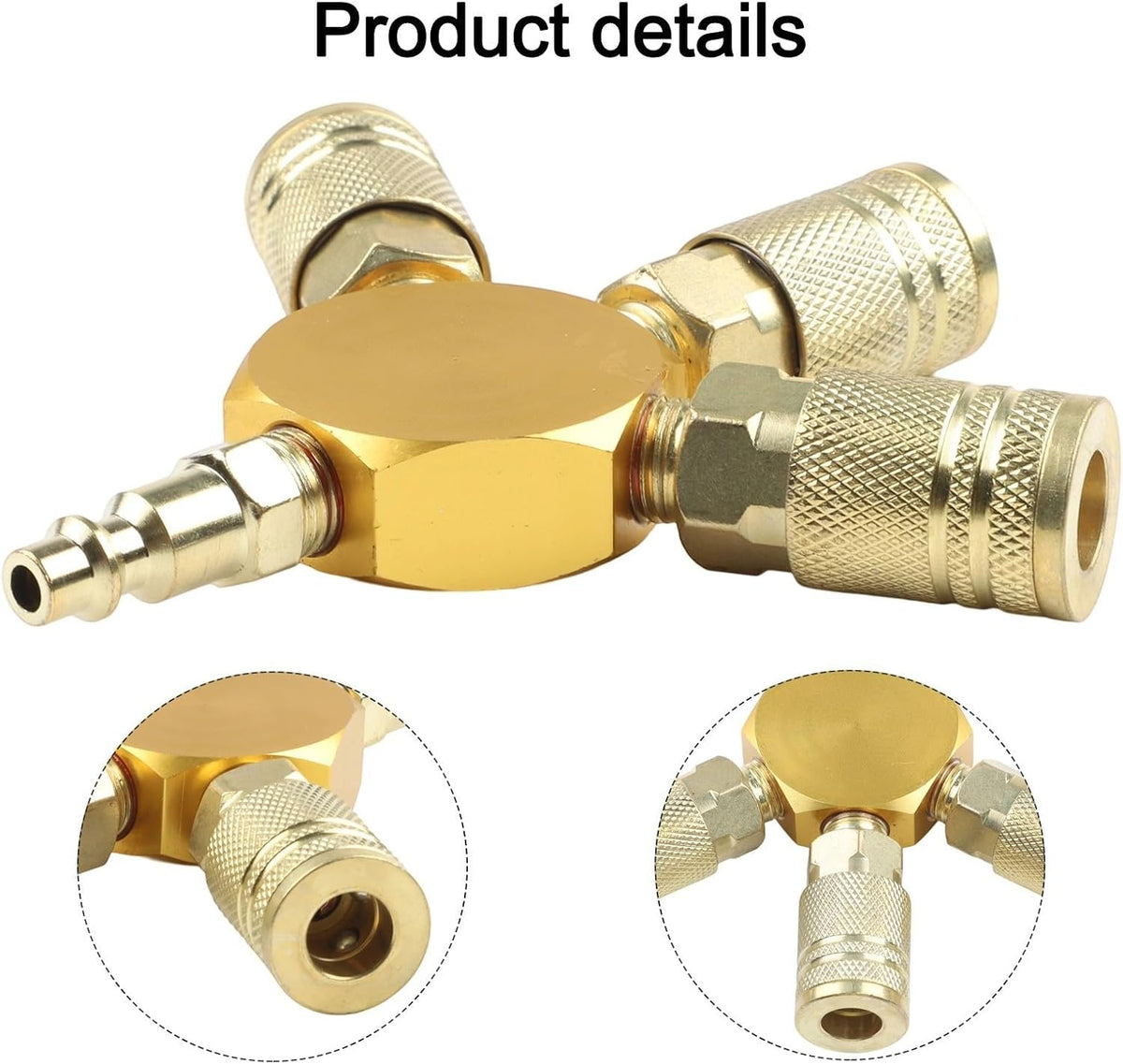ya 14 9.20 baidi 3-WAY Quick Coupler 1/4 NPT Connector Air Hose Pneumatic Tools America Style-1