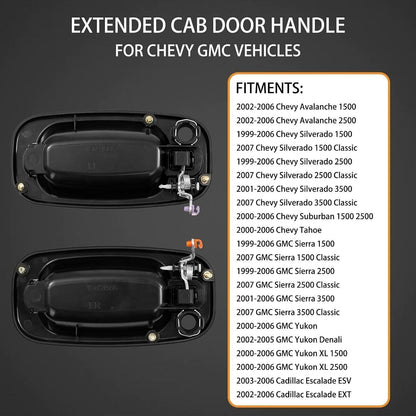 ya 10 9.16 baidi 2-Pack Front L&R Exterior Door Handles for Chevrolet Avalanche 1500/ for GMC for Sierra 1500-